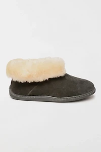 Minnetonka Suede Sheepskin Ankle Boot Slippers