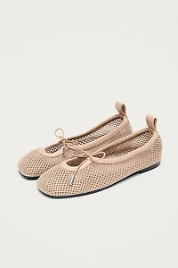 ALOHAS Rosalind Mesh Leather Ballet Flats