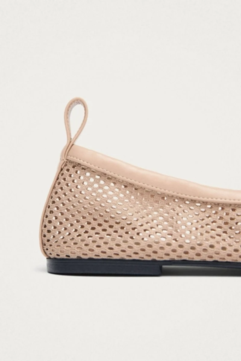 ALOHAS Rosalind Mesh Leather Ballet Flats