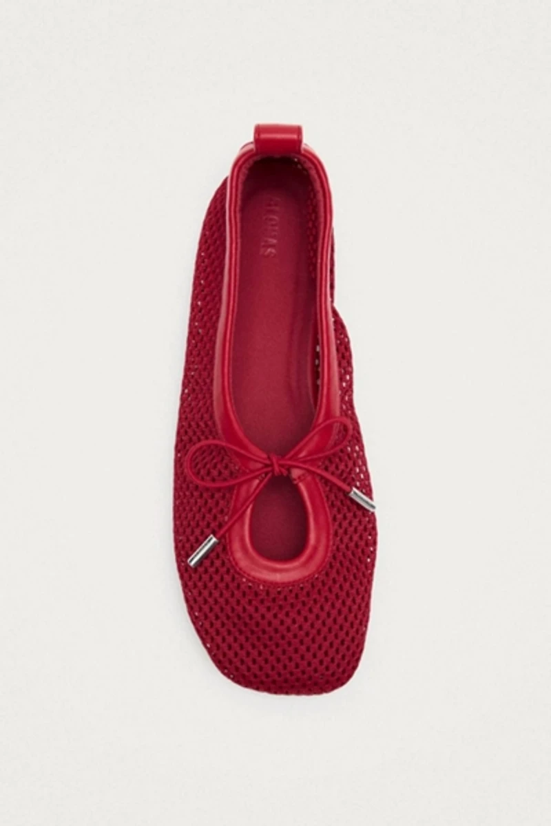 ALOHAS Rosalind Mesh Leather Ballet Flats