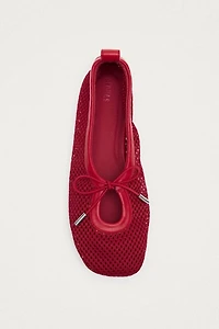 ALOHAS Rosalind Mesh Leather Ballet Flats