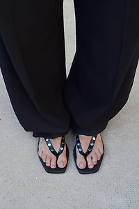 ALOHAS Ola Leather Studded Sandals