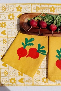 Julie Peach Block Printed Beets Napkins