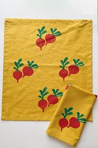 Julie Peach Block Printed Beets Napkins
