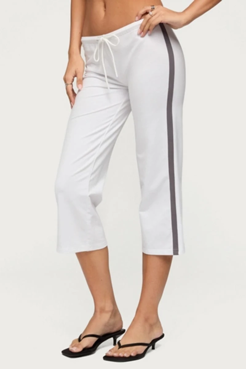 Edikted Milene Contrast Terry Capri Pants