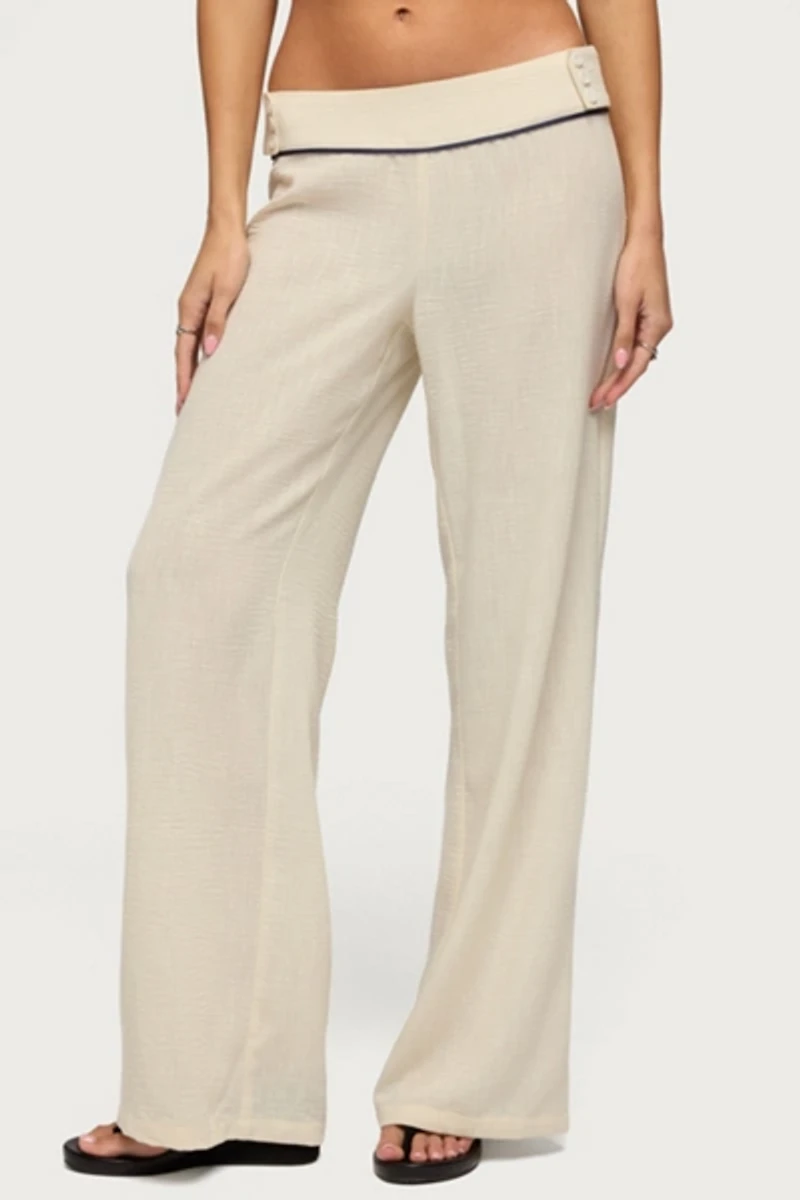 Edikted Dorine Contrast Woven Pants