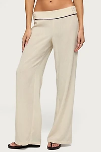Edikted Dorine Contrast Woven Pants