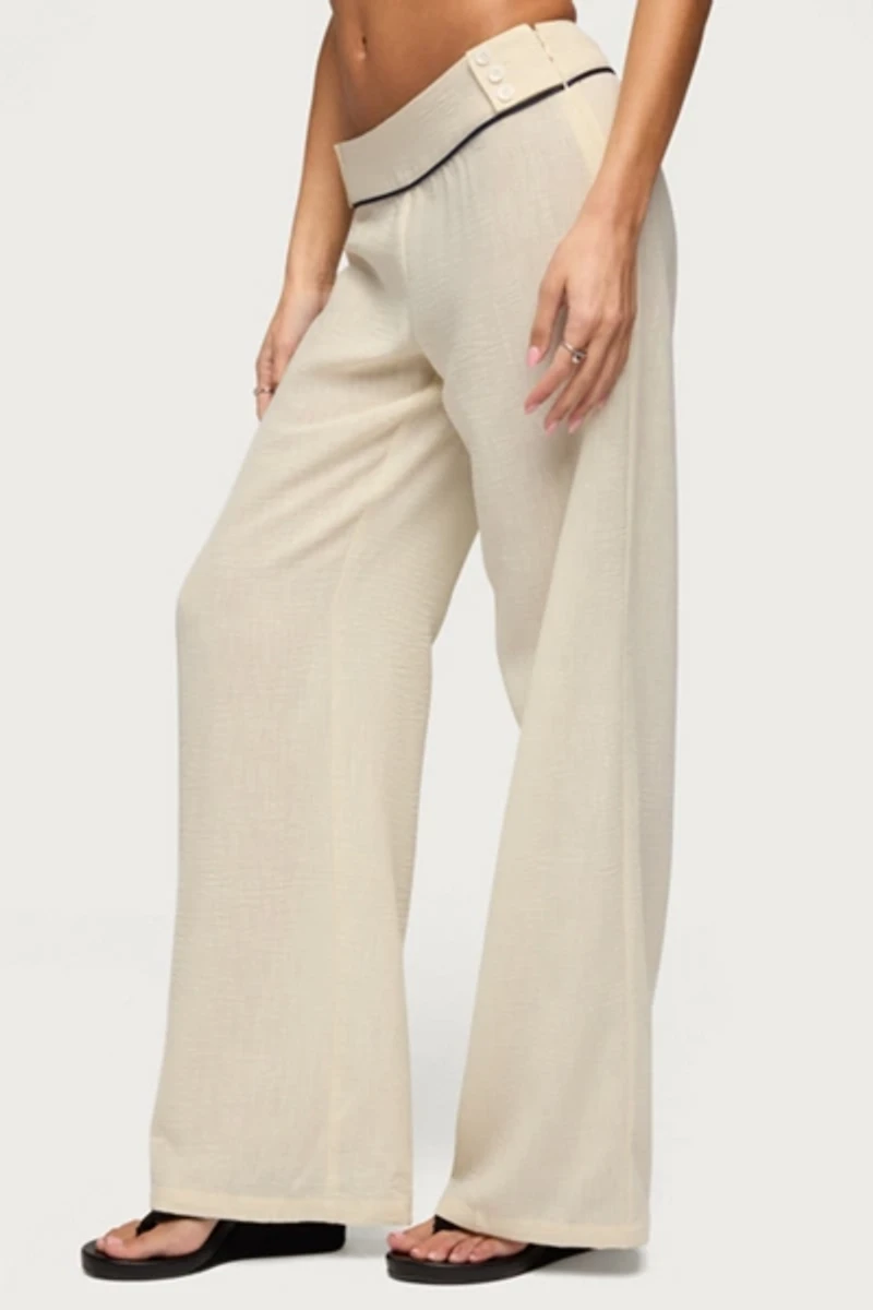 Edikted Dorine Contrast Woven Pants