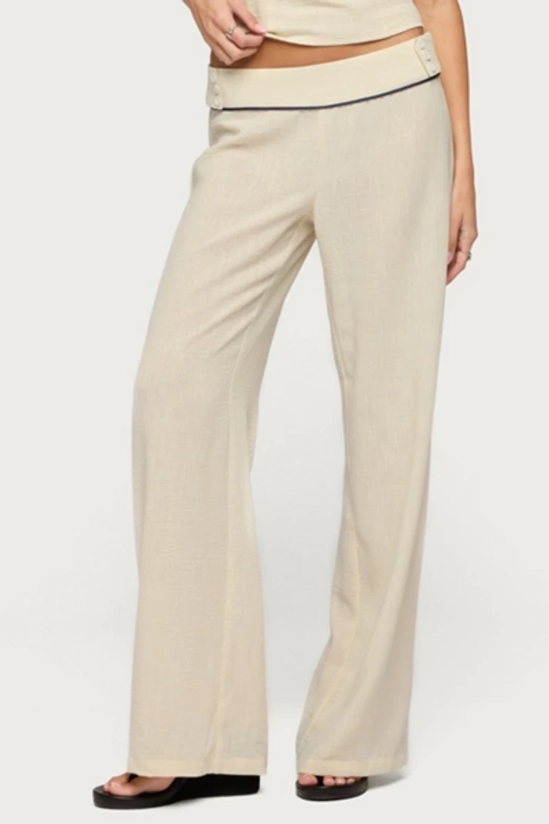 Edikted Dorine Contrast Woven Pants