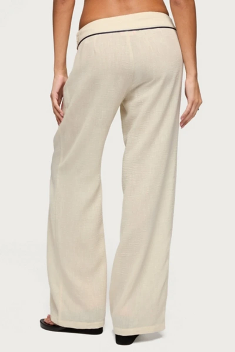 Edikted Dorine Contrast Woven Pants