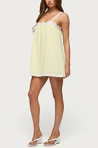 Edikted Hipla Contrast Lacey Cotton Dress