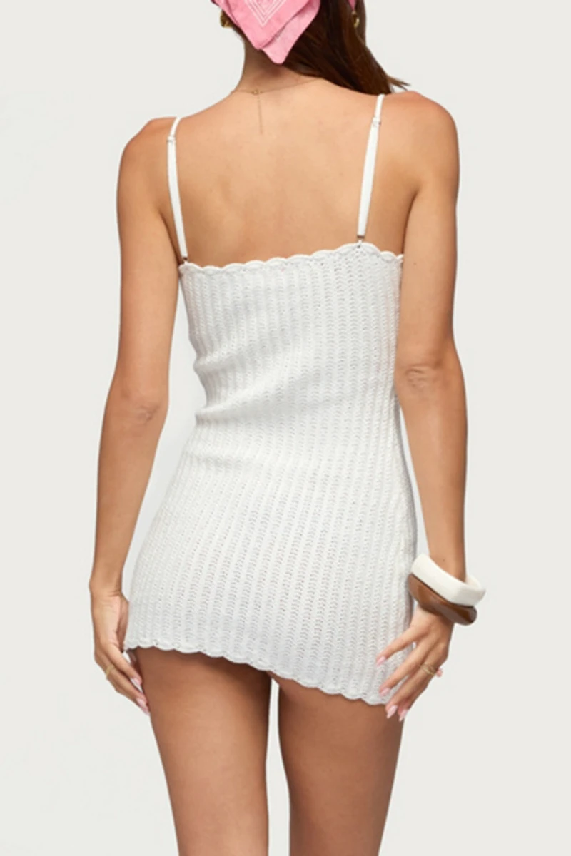 Edikted Margaery Crochet Mini Dress