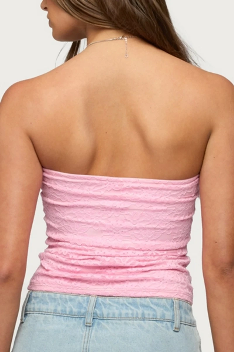 Edikted Eleanora Lace Tube Top