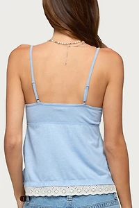 Edikted Jorja Lacey Babydoll Henley Top