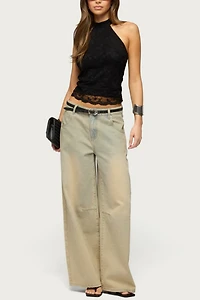 Edikted Perrie Lace High Neck Halter Top