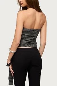 Edikted Margotte Striped Strapless Top