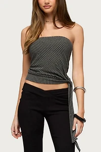Edikted Margotte Striped Strapless Top