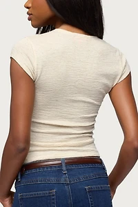 Edikted Swapna Asymmetric Button Up Top