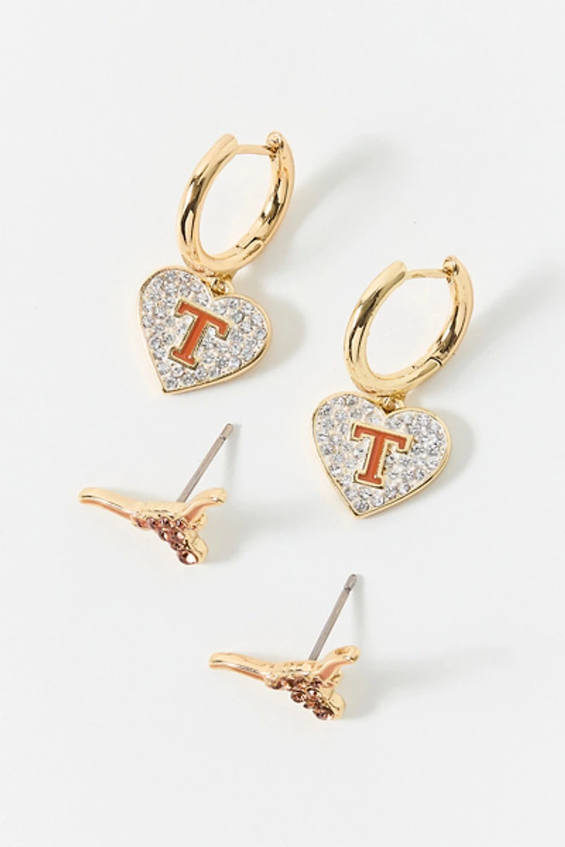 BaubleBar University Of Texas Earrings Set