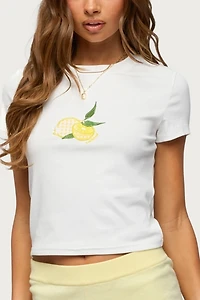 Edikted Lemon Patch T Shirt