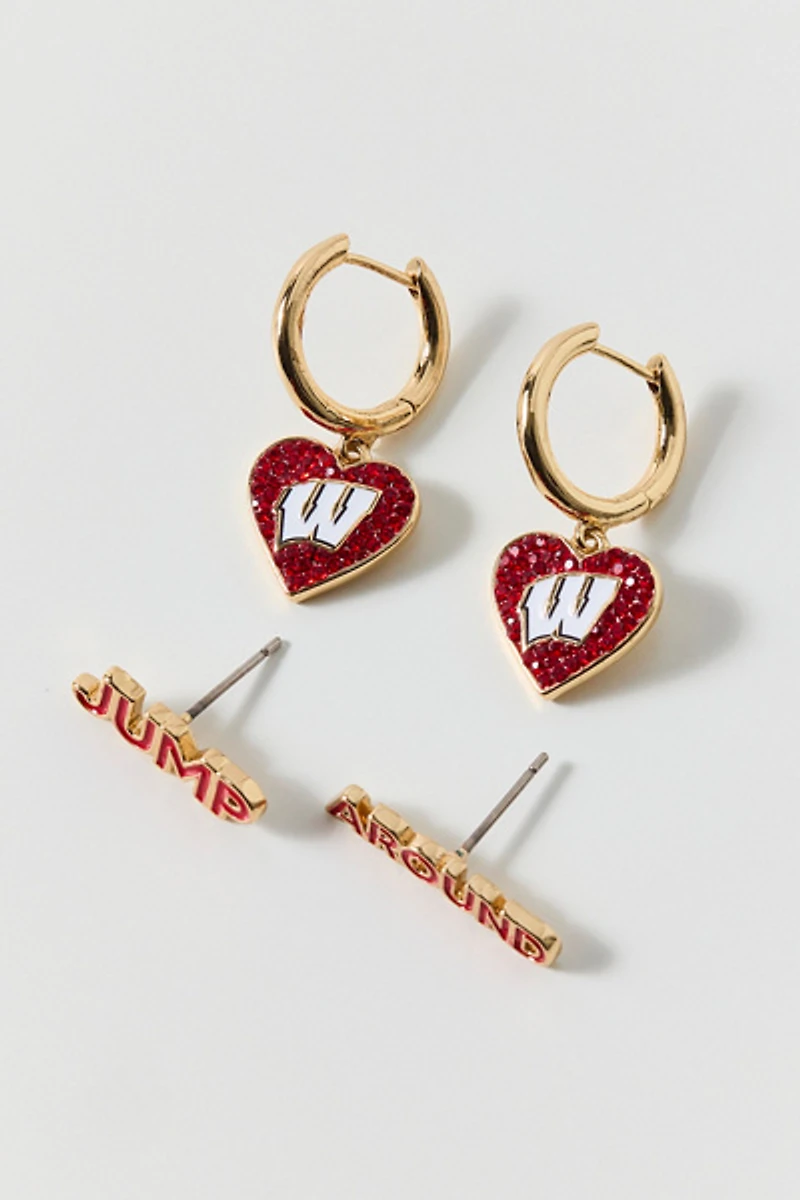 BaubleBar University Of Wisconsin Earrings Set