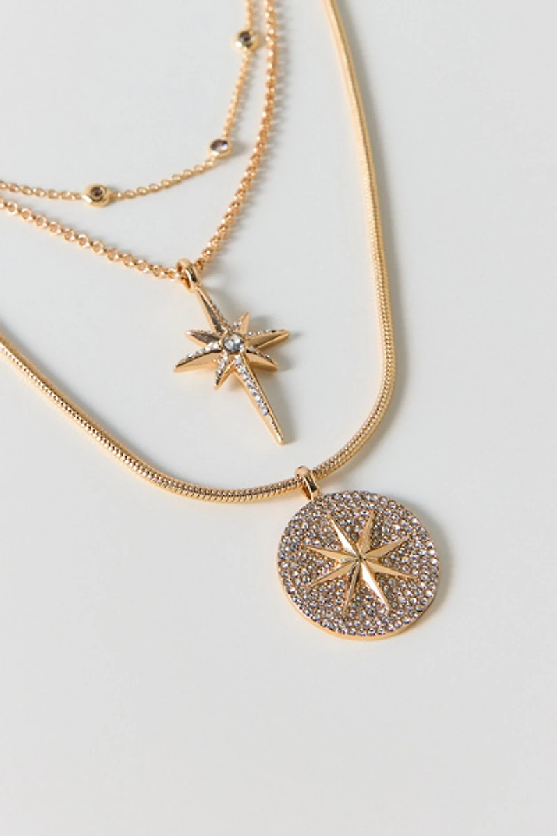 BaubleBar Lyra Celestial Layered Necklace
