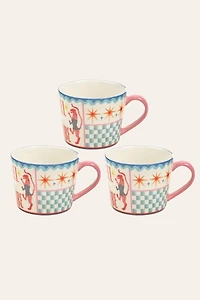 Zsa Zsu Luohu Porcelain Print Mug Set
