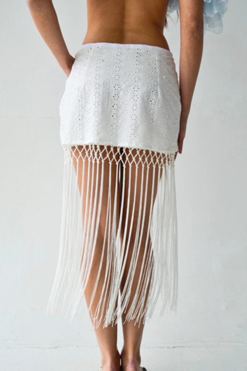 Smucky Whisper Mini Fringe Skirt