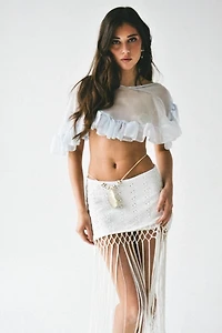 Smucky Whisper Mini Fringe Skirt