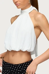 Edikted Senya High Neck Bubble Halter Top