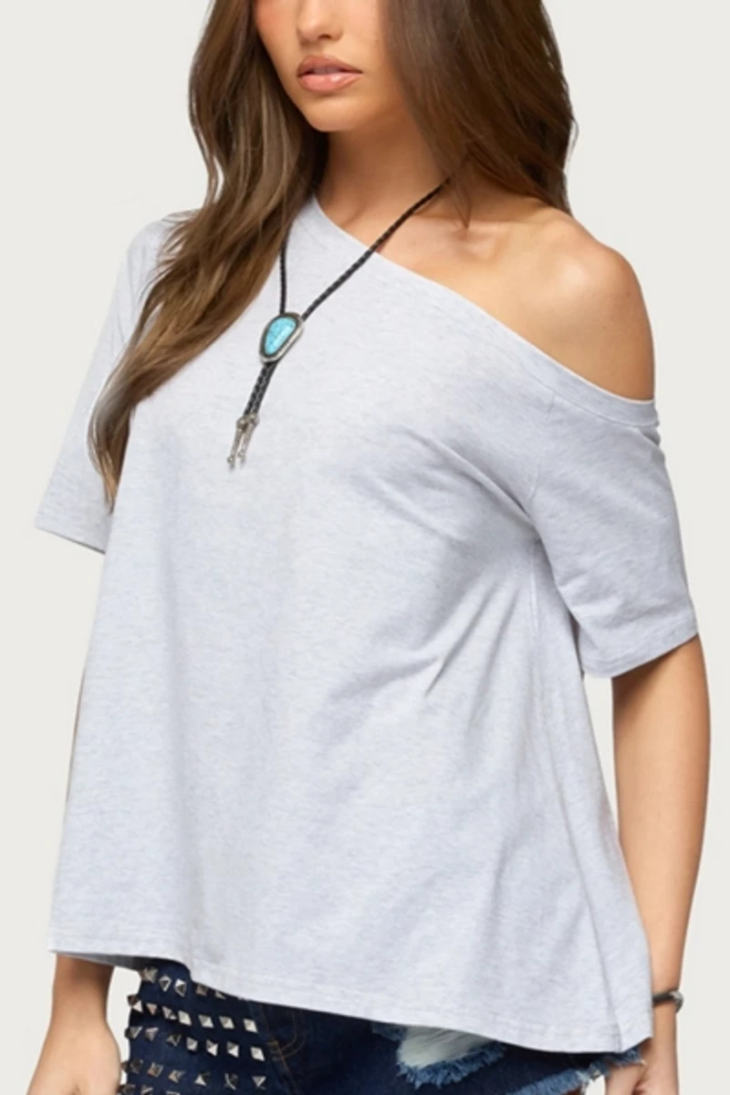 Edikted Miah Off Shoulder Shredded Back Top