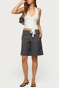 Edikted Renee Knit Wrap Halter Top