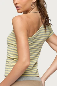Edikted Eulia One Shoulder Striped Top