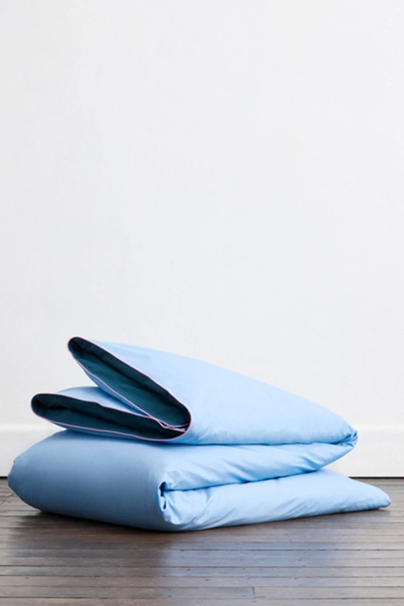 Bed Threads Organic Cotton Percale Piped Duvet Cover