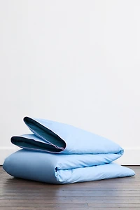 Bed Threads Organic Cotton Percale Piped Duvet Cover