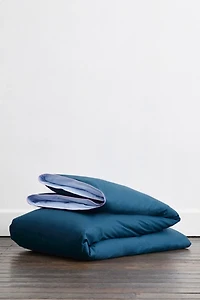 Bed Threads Organic Cotton Percale Piped Duvet Cover