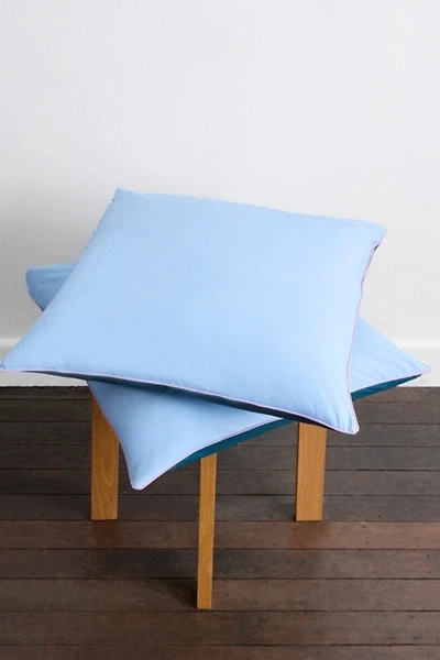 Bed Threads Organic Cotton Percale Square Piped Pillowcase Set
