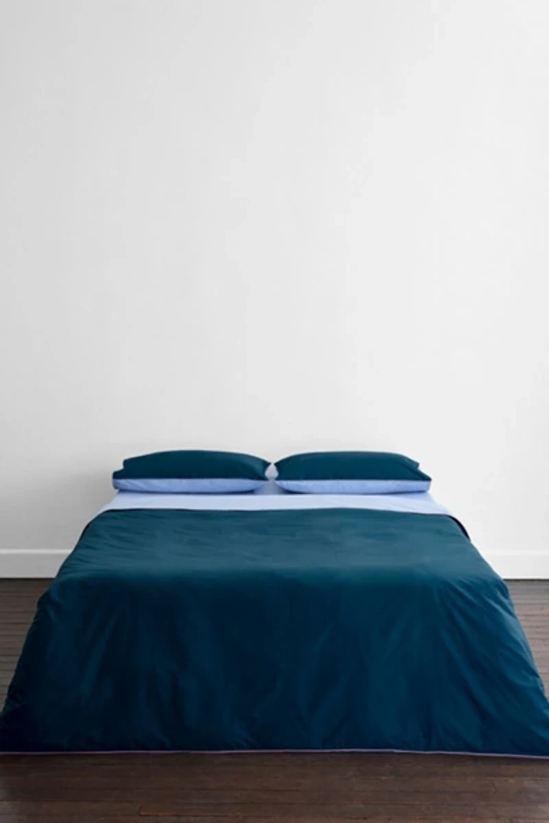 Bed Threads Organic Cotton Percale Piped Pillowcase Set