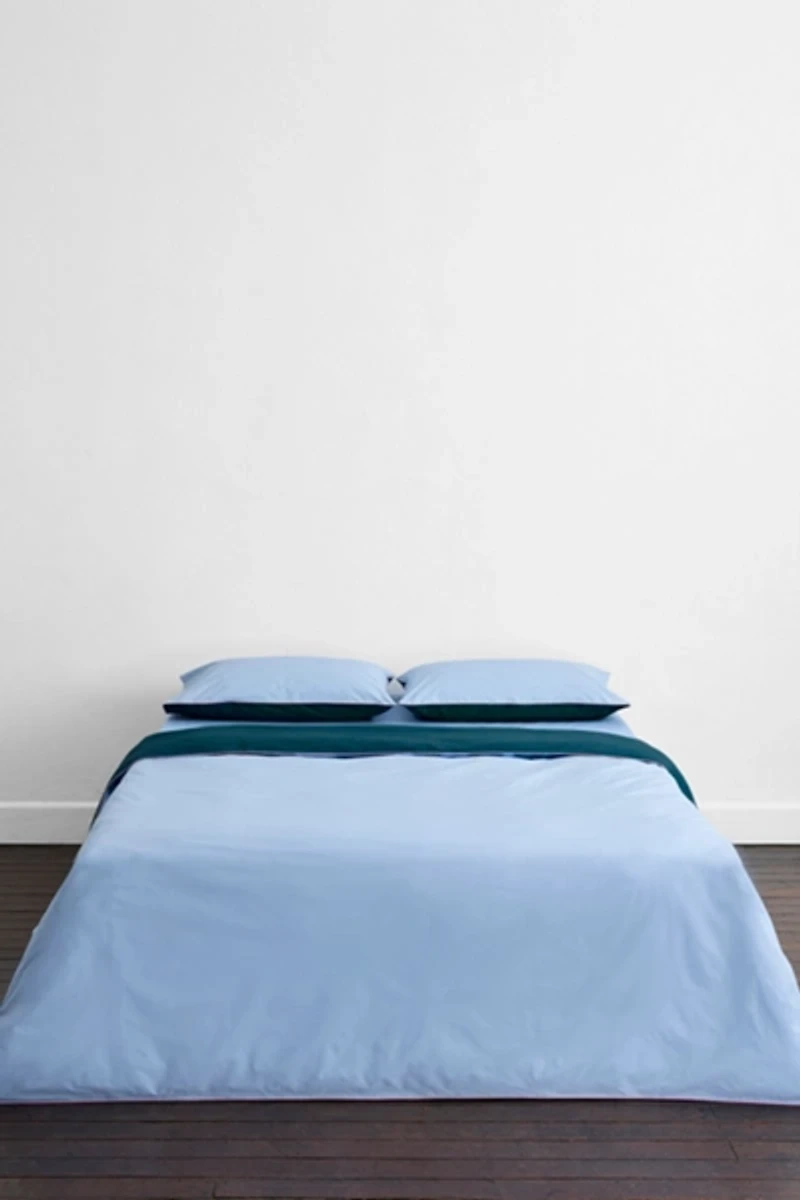 Bed Threads Organic Cotton Percale Piped Pillowcase Set