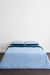 Bed Threads Organic Cotton Percale Piped Pillowcase Set