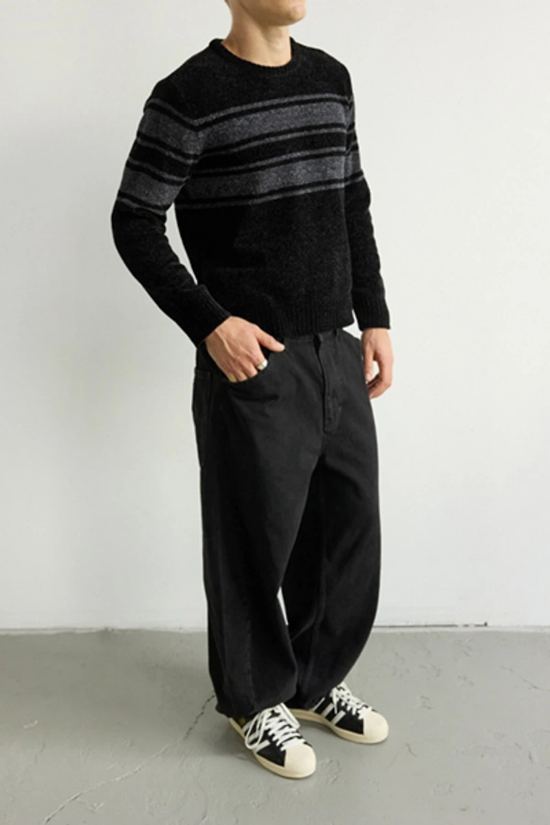 Abrand Stripe Chenille Crew
