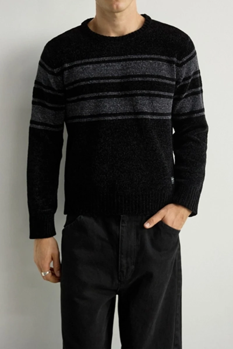 Abrand Stripe Chenille Crew