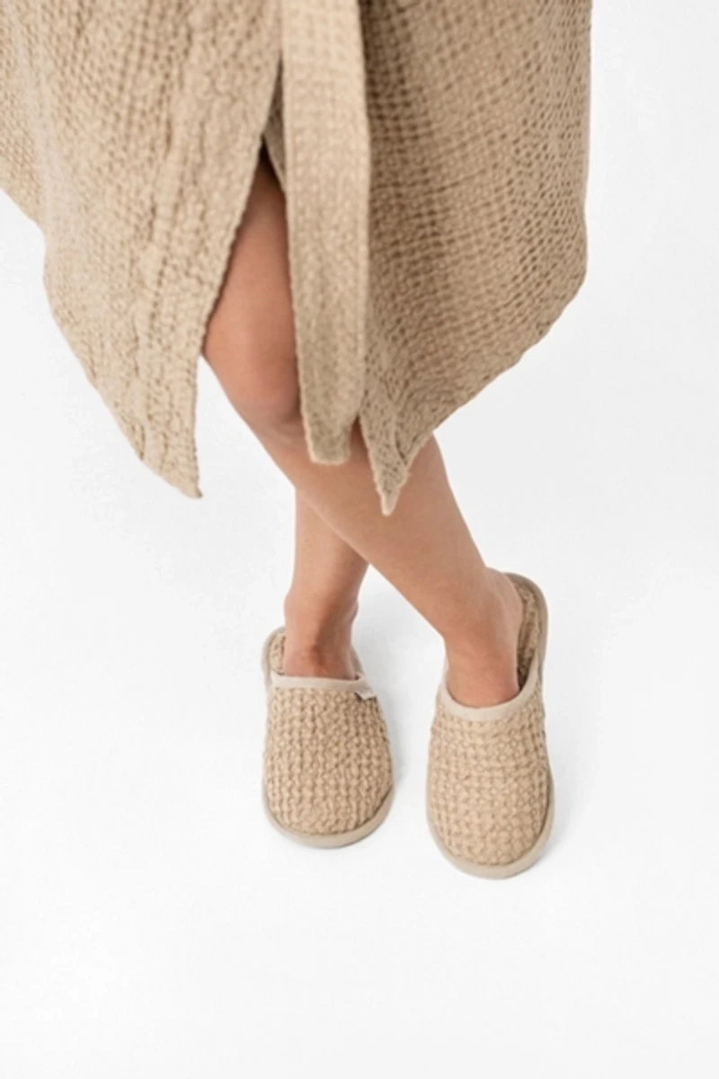 MagicLinen Waffle Linen Slippers