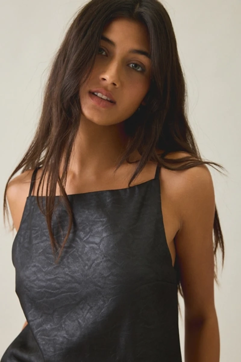 Lioness Alexa Coated Open-Back Midi Dress