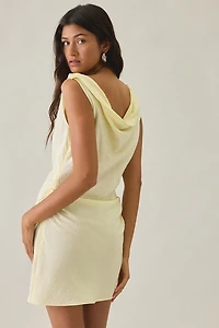 Lioness Sweetheart Draped Cowl Neck Mini Dress