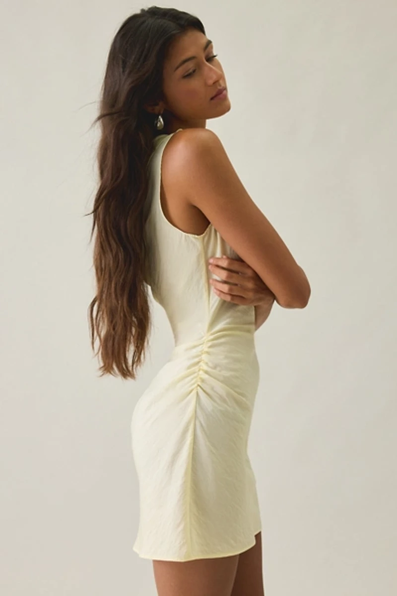 Lioness Sweetheart Draped Cowl Neck Mini Dress