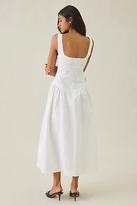 Lioness Luna Rose Drop Waist Cotton Maxi Dress