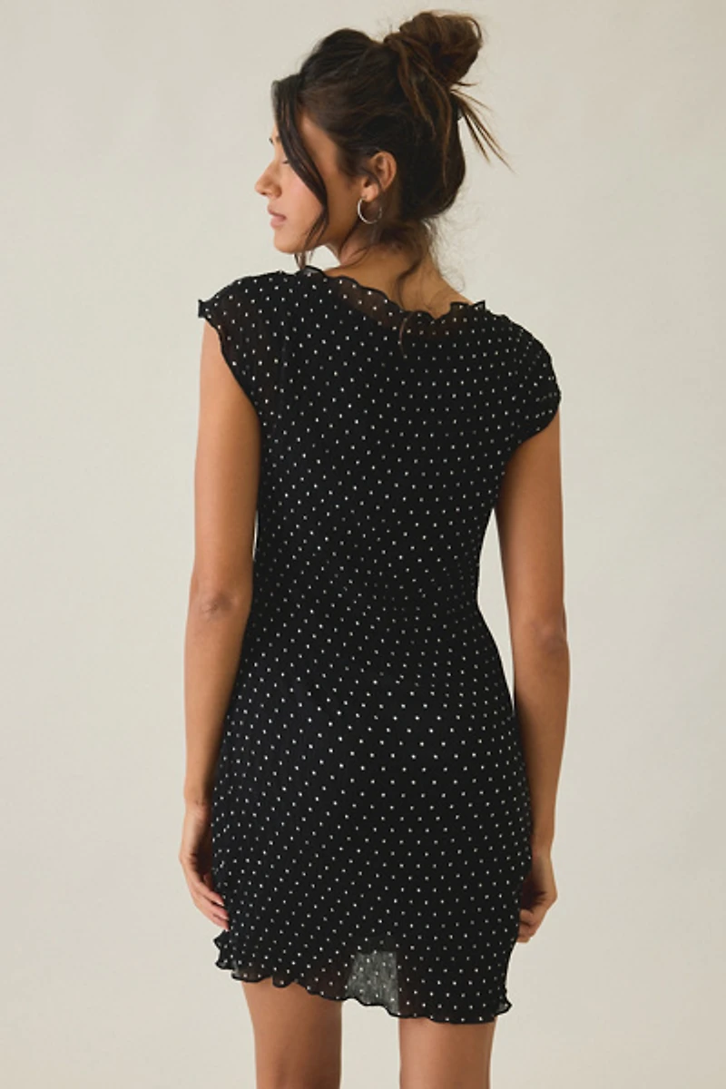 Lioness Mariner Black Polka Dot Mini Dress