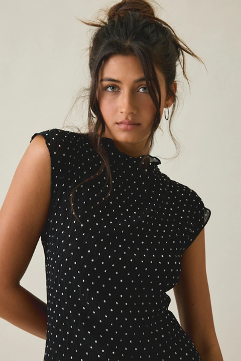 Lioness Mariner Black Polka Dot Mini Dress