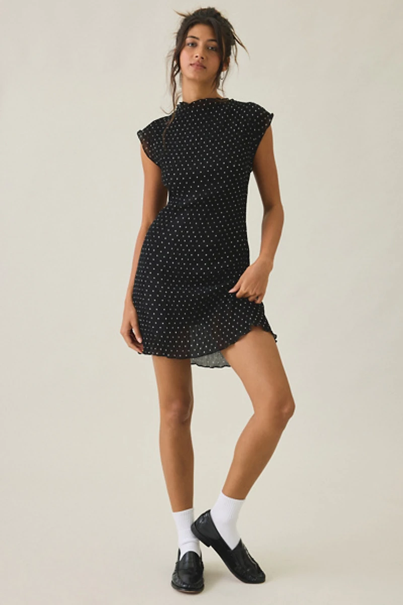 Lioness Mariner Black Polka Dot Mini Dress
